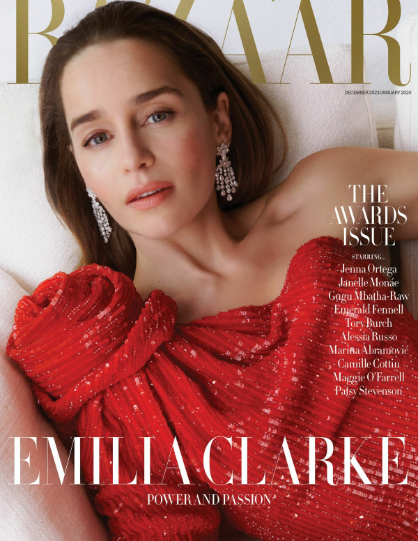 Emilia Clarke dans Harpers Bazaar magazine ( UK )