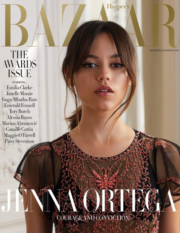 Jenna Ortega dans Harpers Bazaar magazine ( UK )