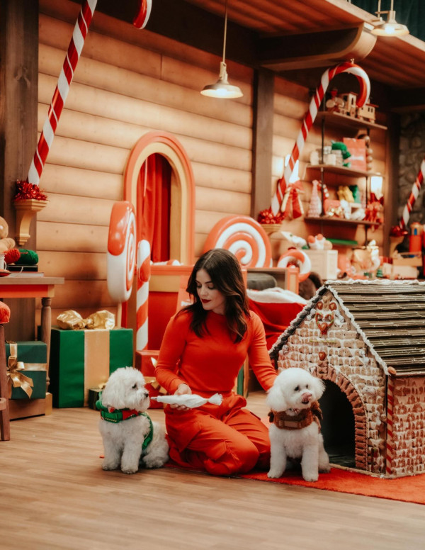 Lucy Hale, une égérie de Noël pour PetSmart