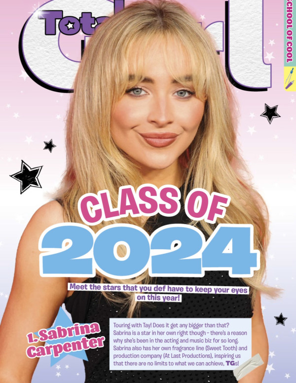 Sabrina Carpenter dans Total Girl Magazine, mars 2024
