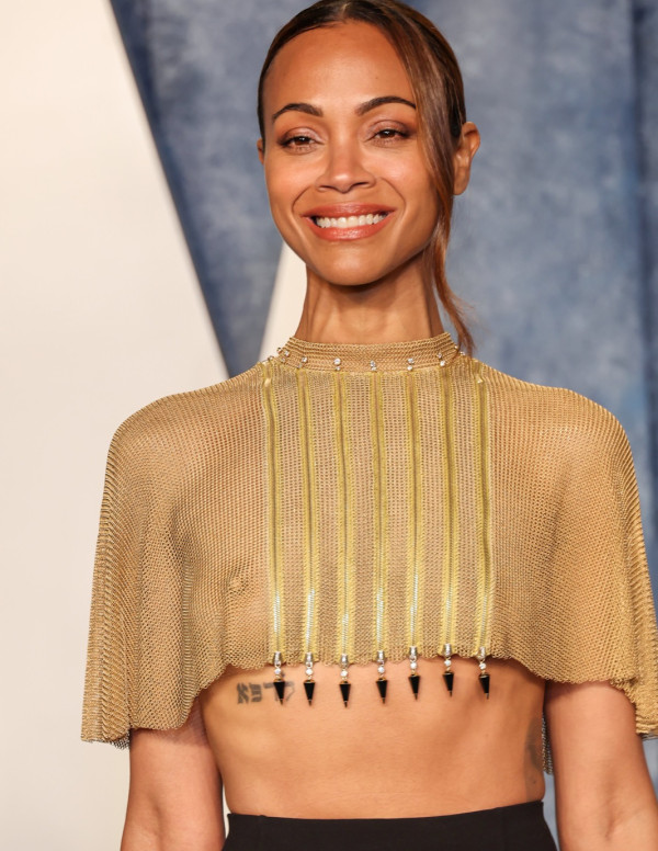 Zoe Saldana aux Oscars Vanity Fair à Beverly Hills