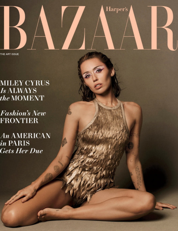 Miley Cyrus, une métamorphose dorée sous les projecteurs de Harper's Bazaar 