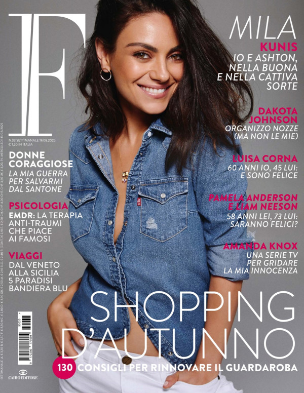 Mila Kunis – F Magazine, denim, sourires et confidences arrangées