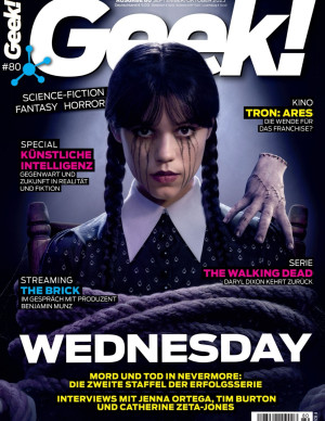 Jenna Ortega en couverture du magazine Geek! pour l’édition septembre octobre 2025