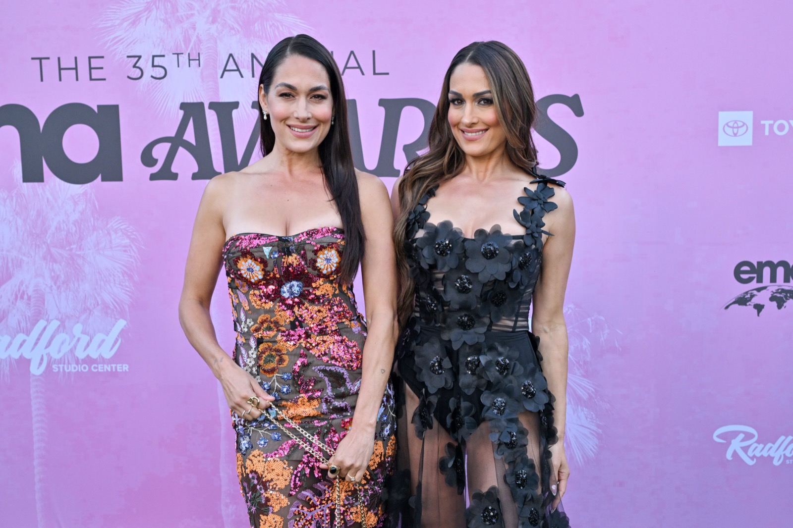 Nikki Bella et Brie Garcia au gala des EMA Awards, jumelles fatales sur tapis vert