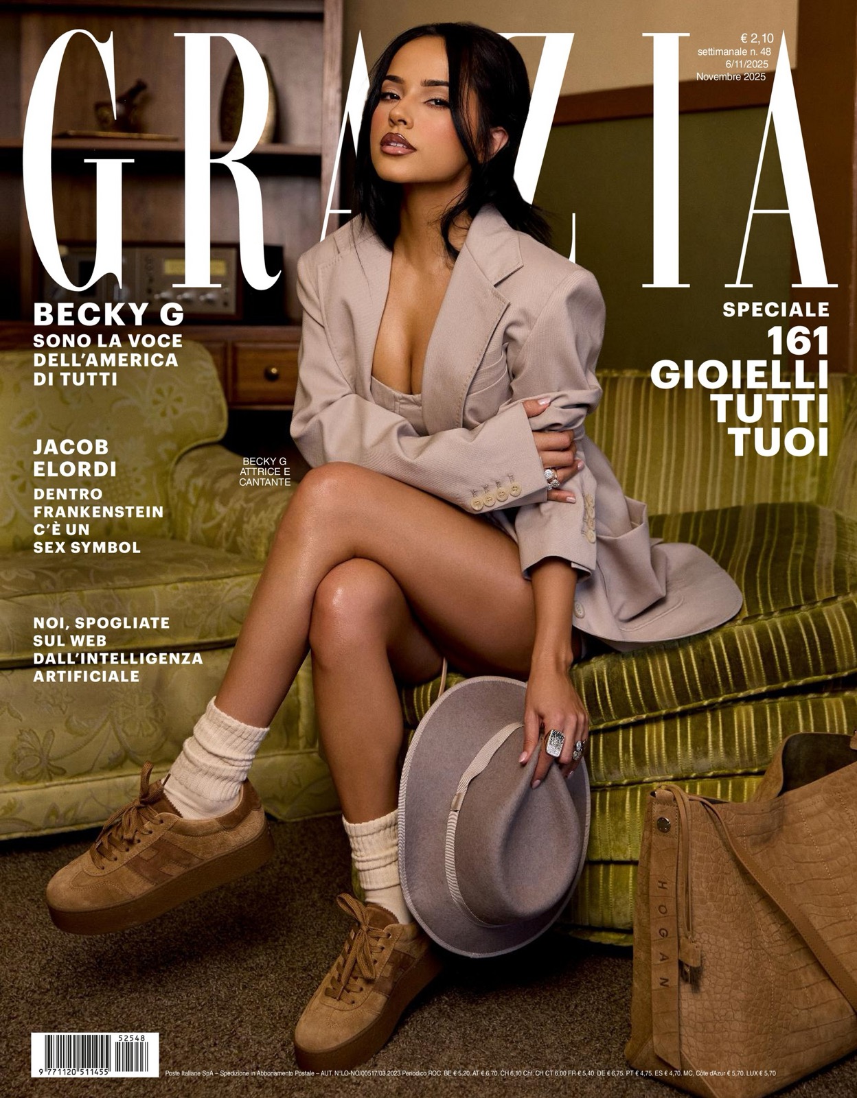 Becky G transforme la paresse en fantasme chic pour Grazia Italia