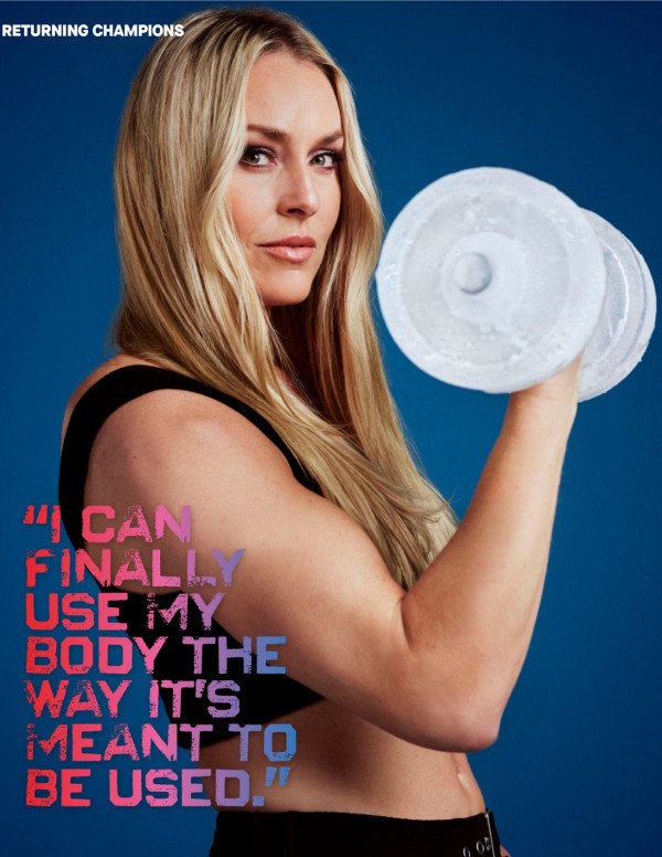 Lindsey Vonn dans The Red Bulletin USA en mode reine du muscle cool