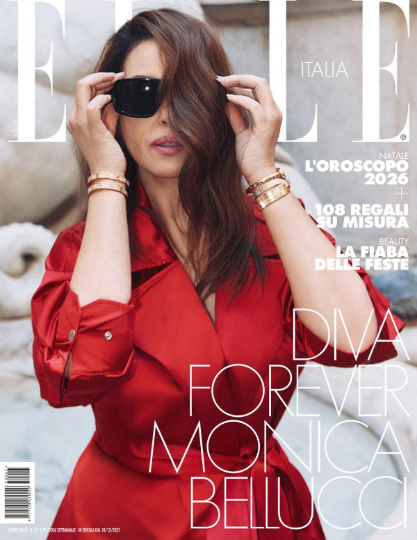 Monica Bellucci pour Elle Italia, séance mode au musée