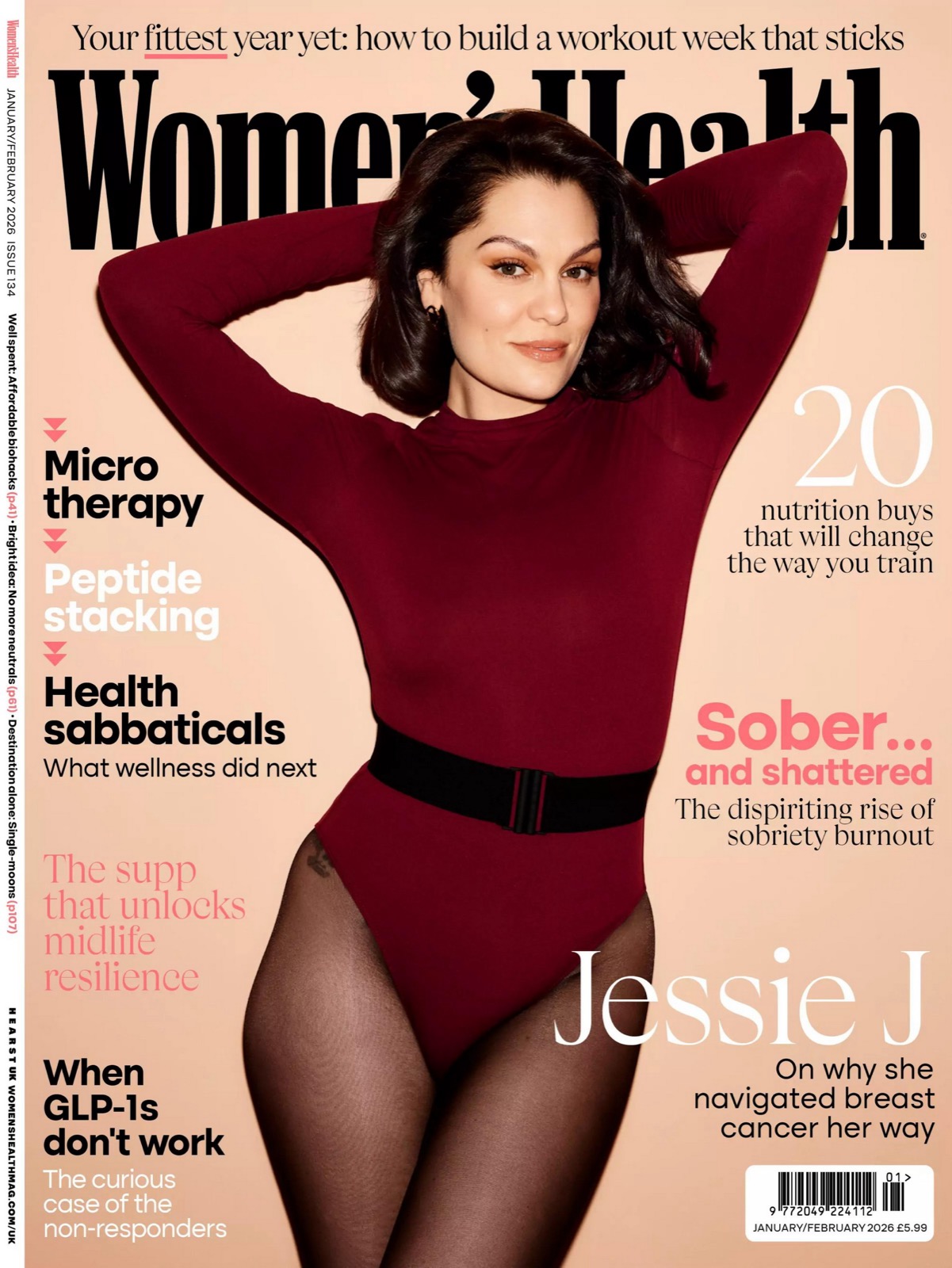 Jessie J en couverture du magazine Women’s Health UK