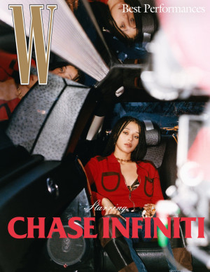 Chase Infiniti en couverture de W Magazine, diva fatiguée coincée dans une voiture