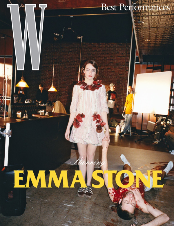 Emma Stone en couverture W Magazine, le cinéma glisse sur la moquette