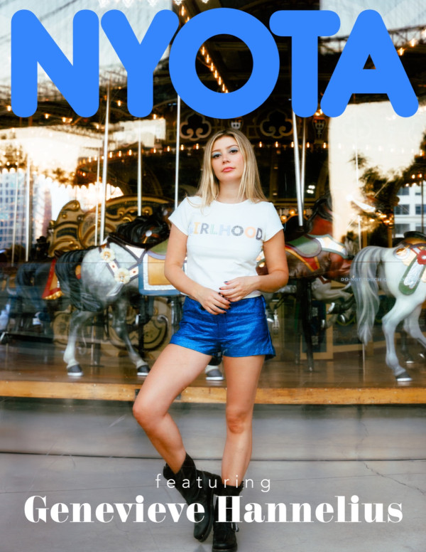 Genevieve Hannelius pour Nyota Magazine, mini-short sage jambes dangereuses