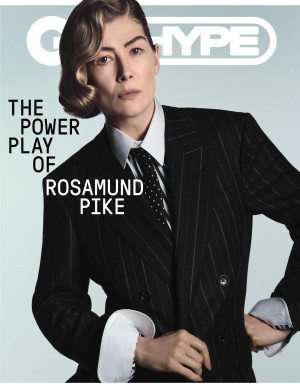 Rosamund Pike impose le costume androgyne dans GQ Hype