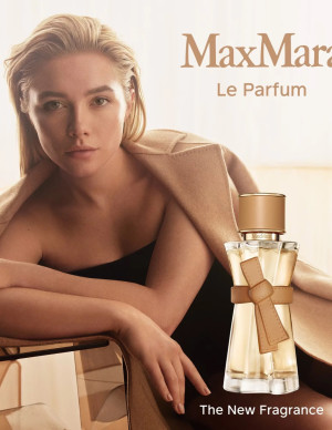 Florence Pugh pour Max Mara, body noir et décolleté ravageur