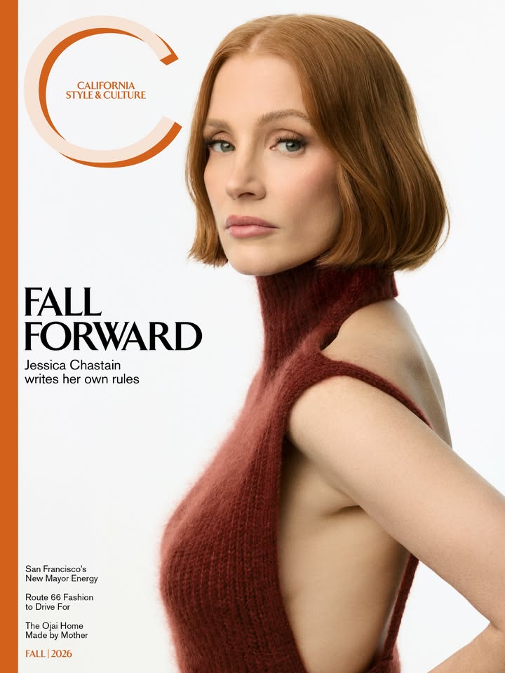 Jessica Chastain pour C Magazine, la maille oublie quelques frontières